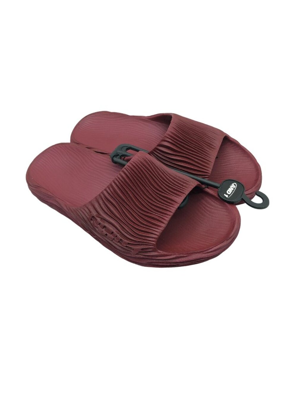 And1 Mens Mirage Sandals Slides Rubber Textured Burgundy Red 7